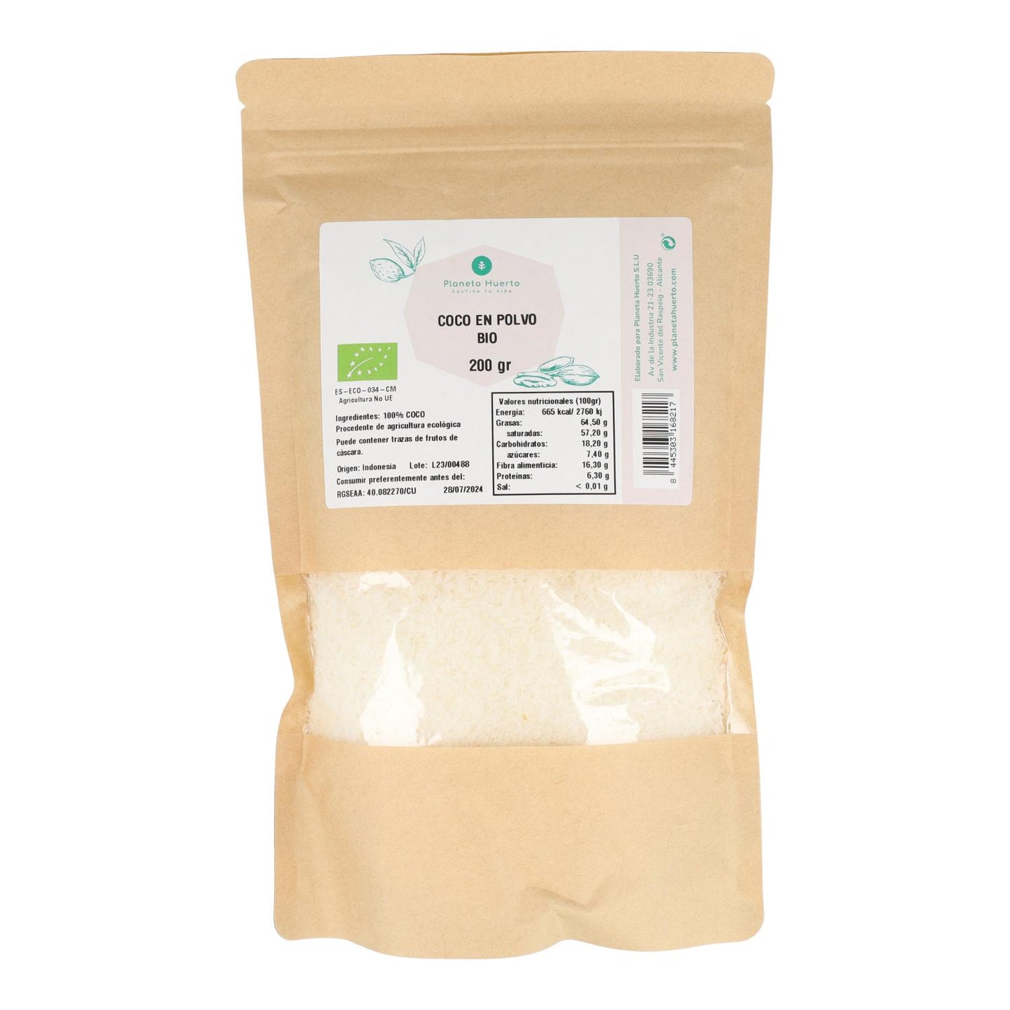 Polvere di cocco ECO Planeta Huerto 200 g