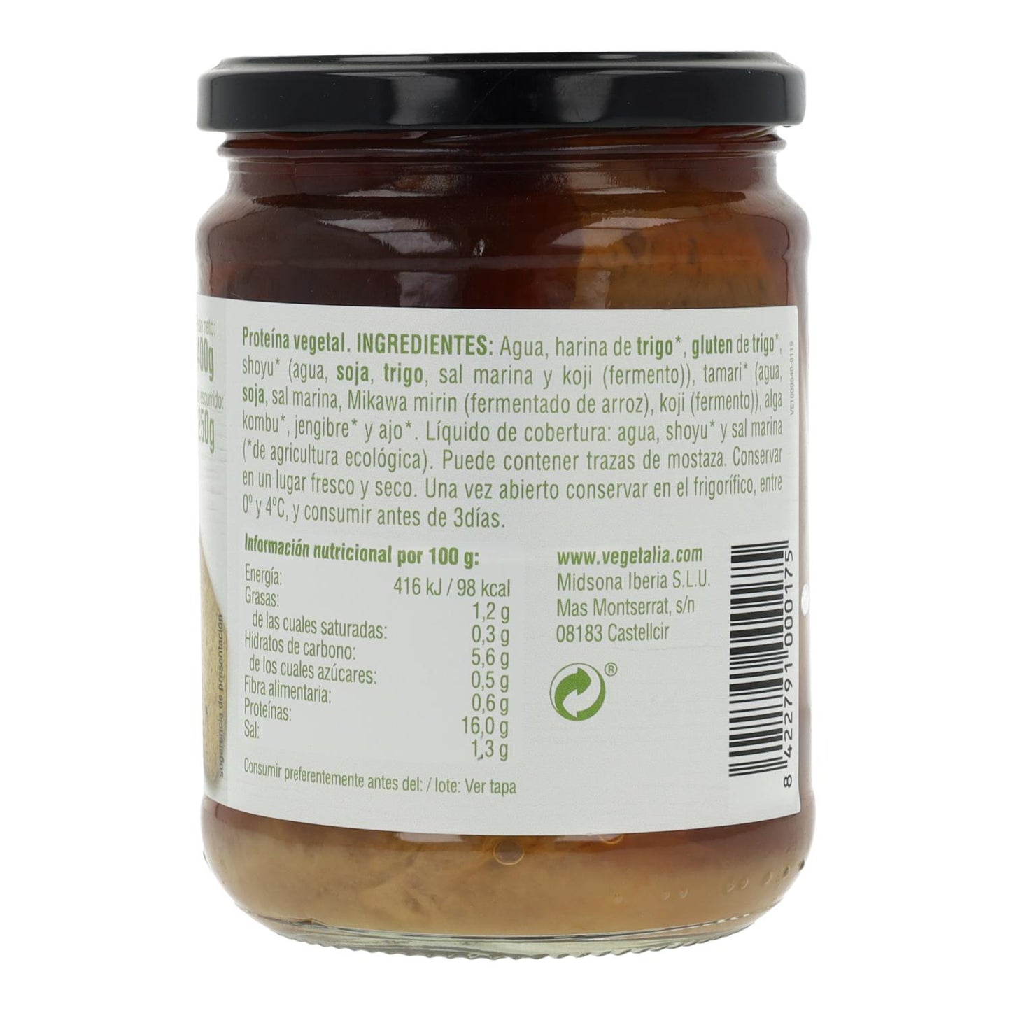 Seitan im Glas Vegetalia 250 g