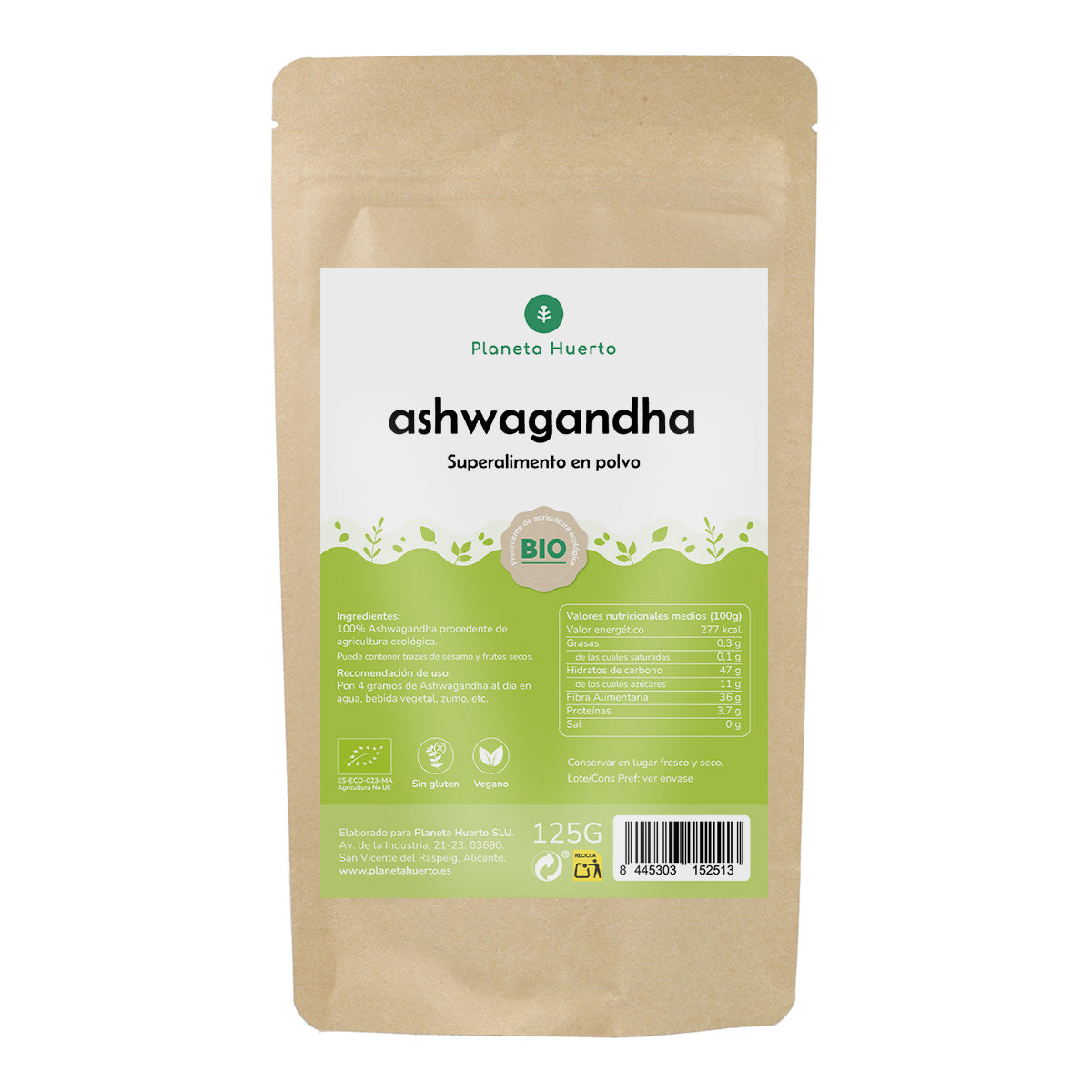 Ashwagandha in polvere ECO Planeta Huerto 125 g