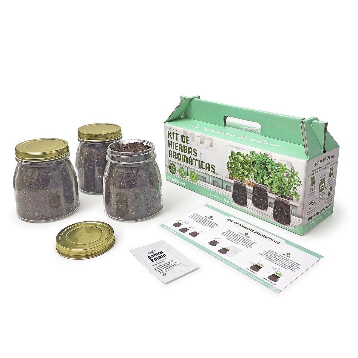 Zestaw do sadzenia TOP Aromatyczne zioła w Twojej kuchni: bazylia, pietruszka i mięta, Garden Pocket