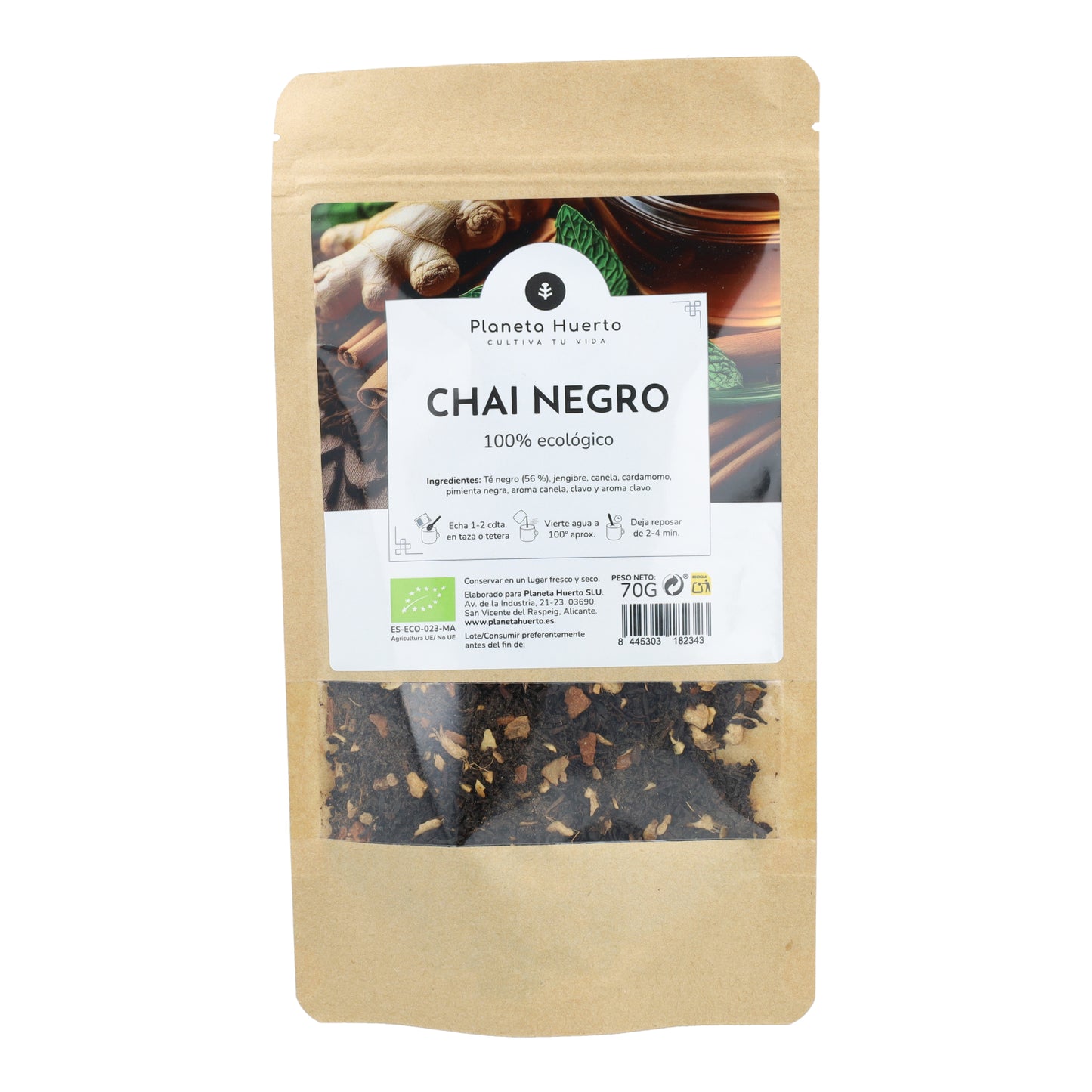 Svart te chai-te ECO Planeta Huerto 70g