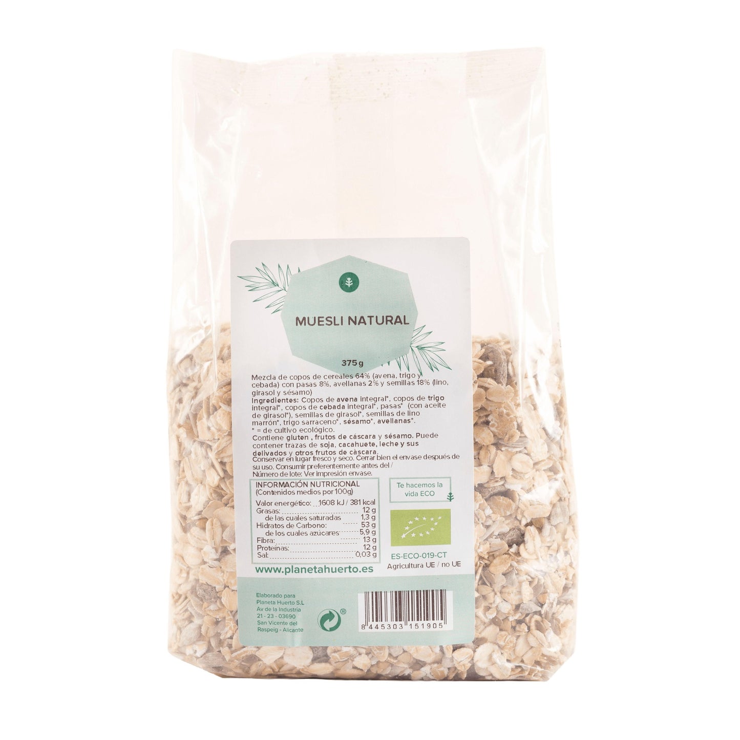 Muesli naturel ECO Planeta Huerto 375 g