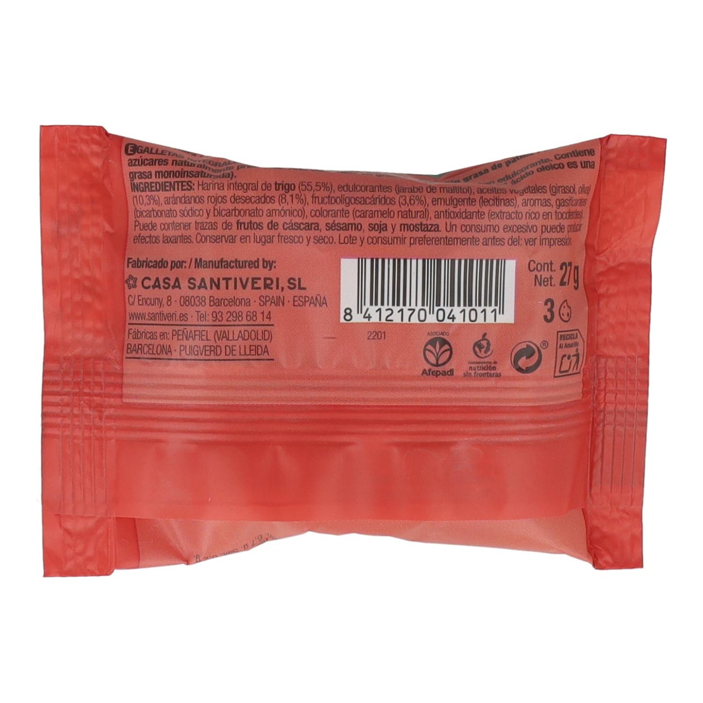 Ciastka Digestive z jagodami 0% 3 szt.