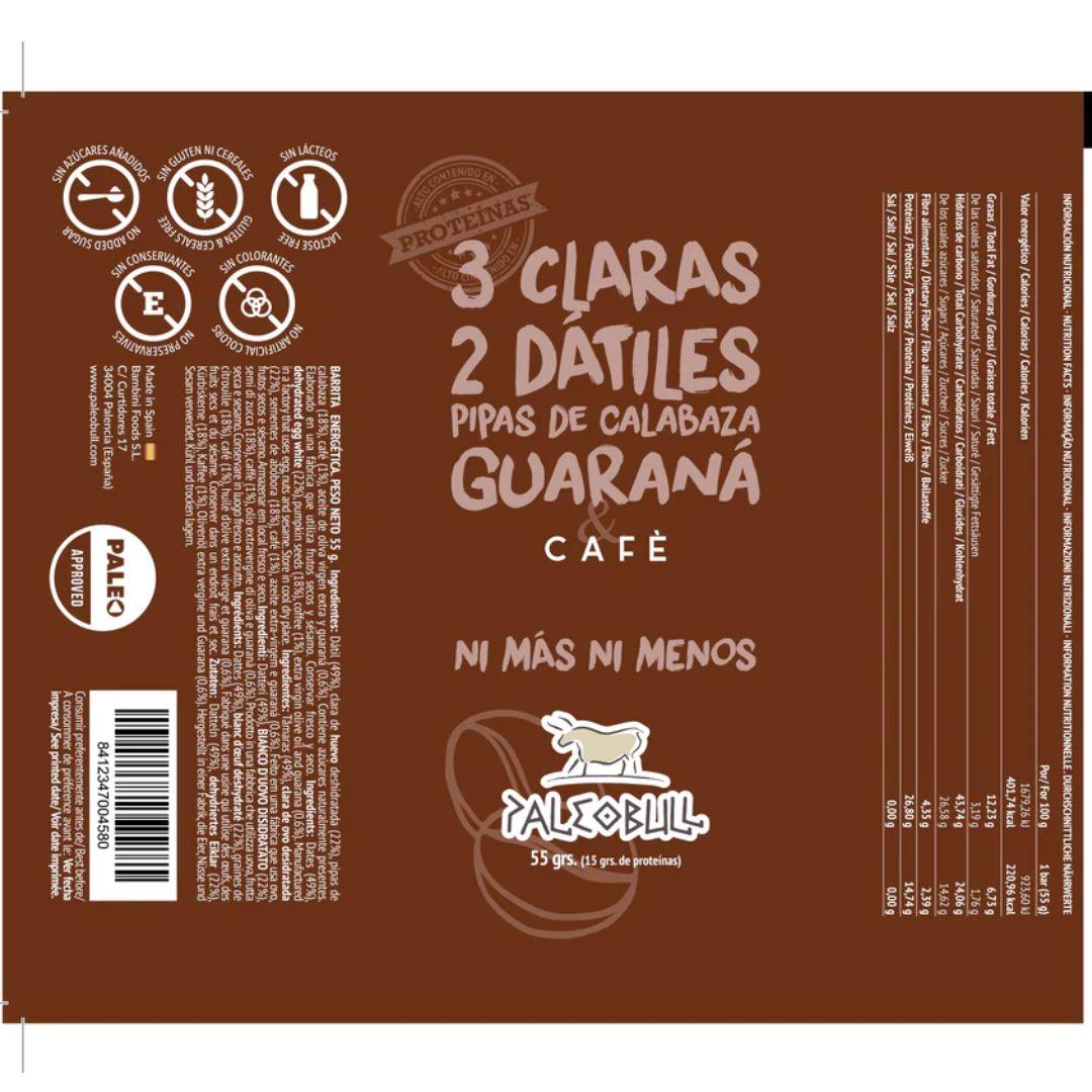 Paleobull Coffee and Guarana Energy Bar 55 g