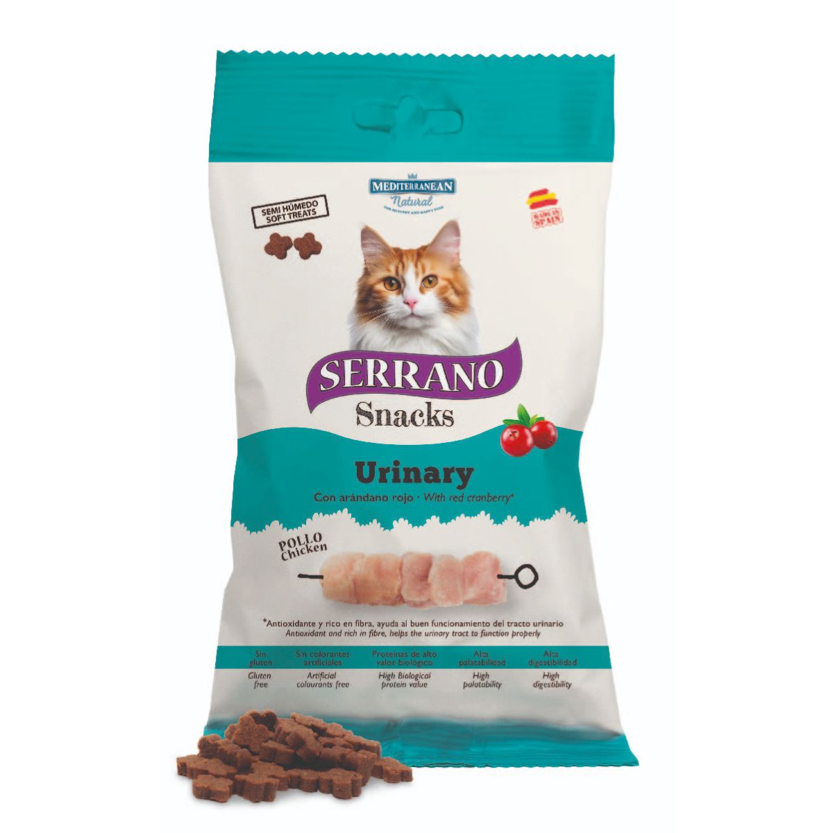 Serrano Snacks Urinary met kip en rode bosbes voor katten 50 g