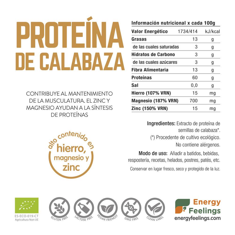 Pack of 2 Energy Feelings Organic Pumpkin Protein 1 kg