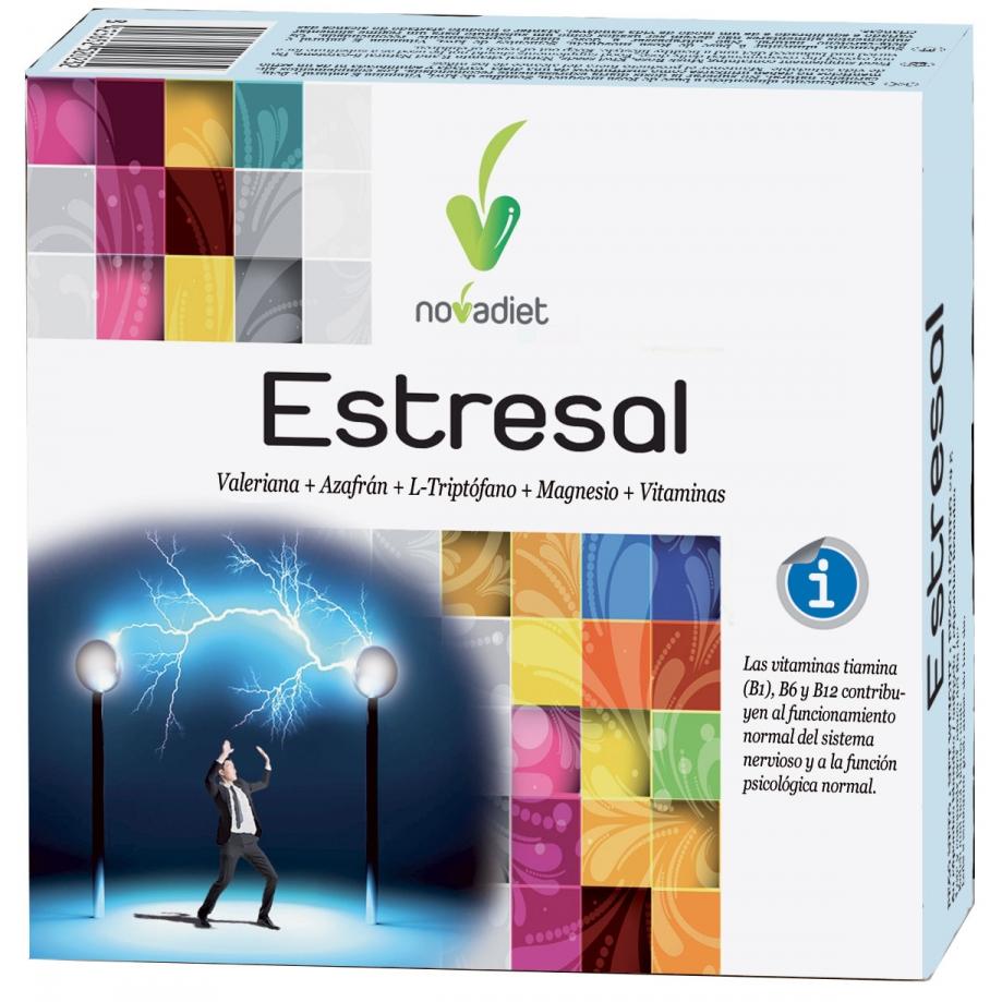 Estresal Baldrian, Safran und Tryptophan Novadiet, 60 Weichkapseln