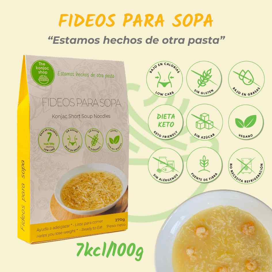 Fideos para sopa The Konjac Shop 270gr