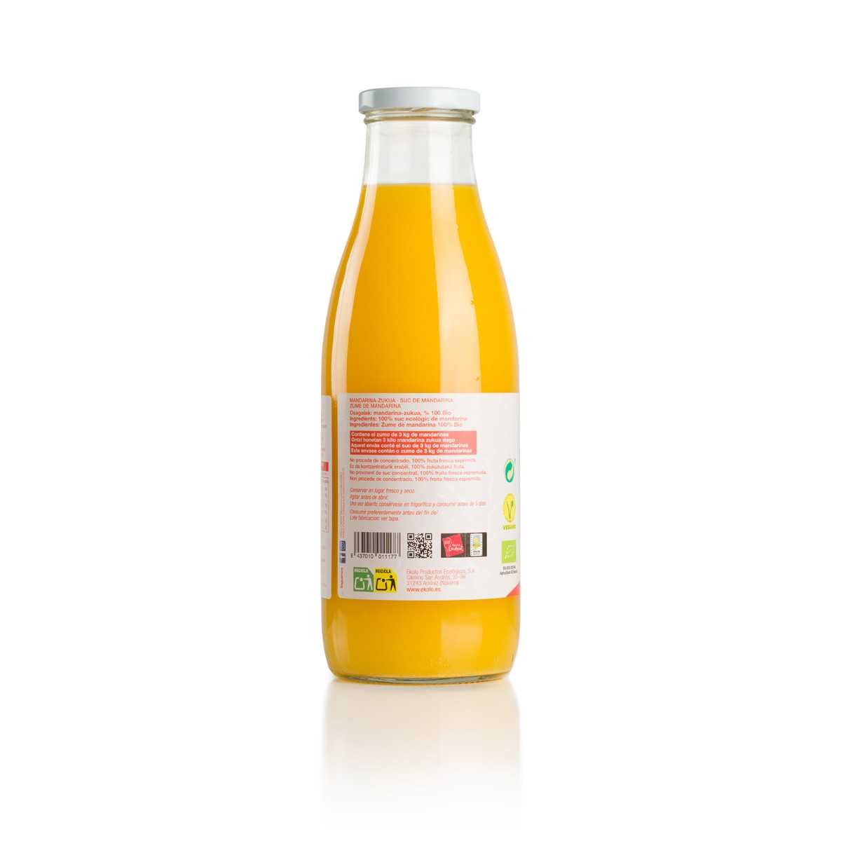 100 % pressad mandarinsaft Ékolo 750 ml