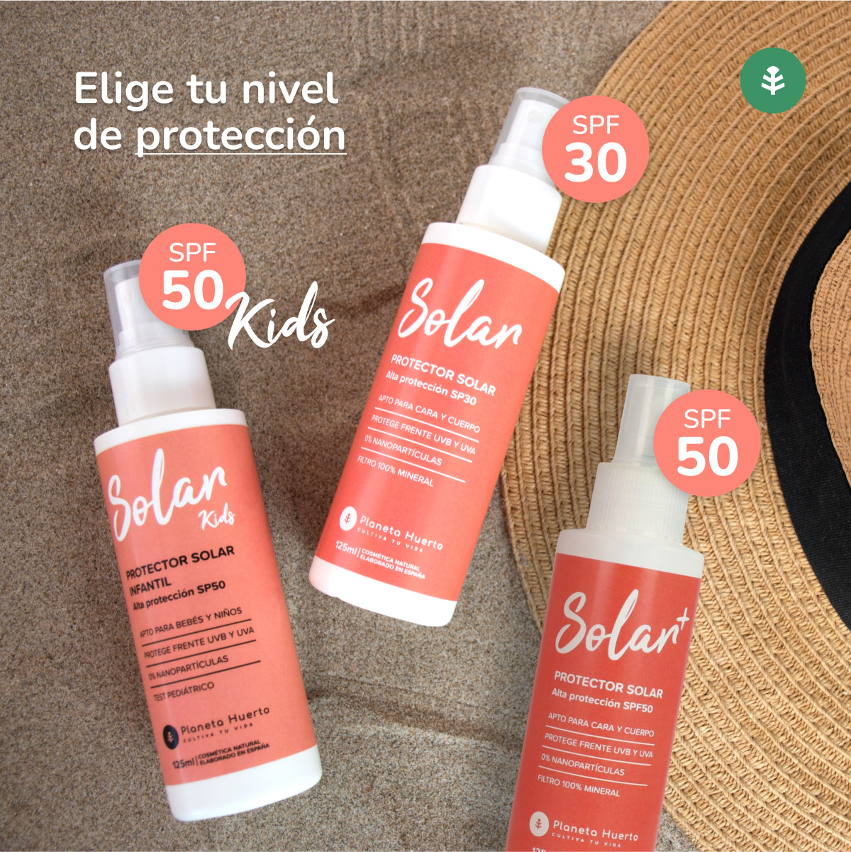 100% mineral sunscreen SPF 30 Planeta Huerto 125 ml