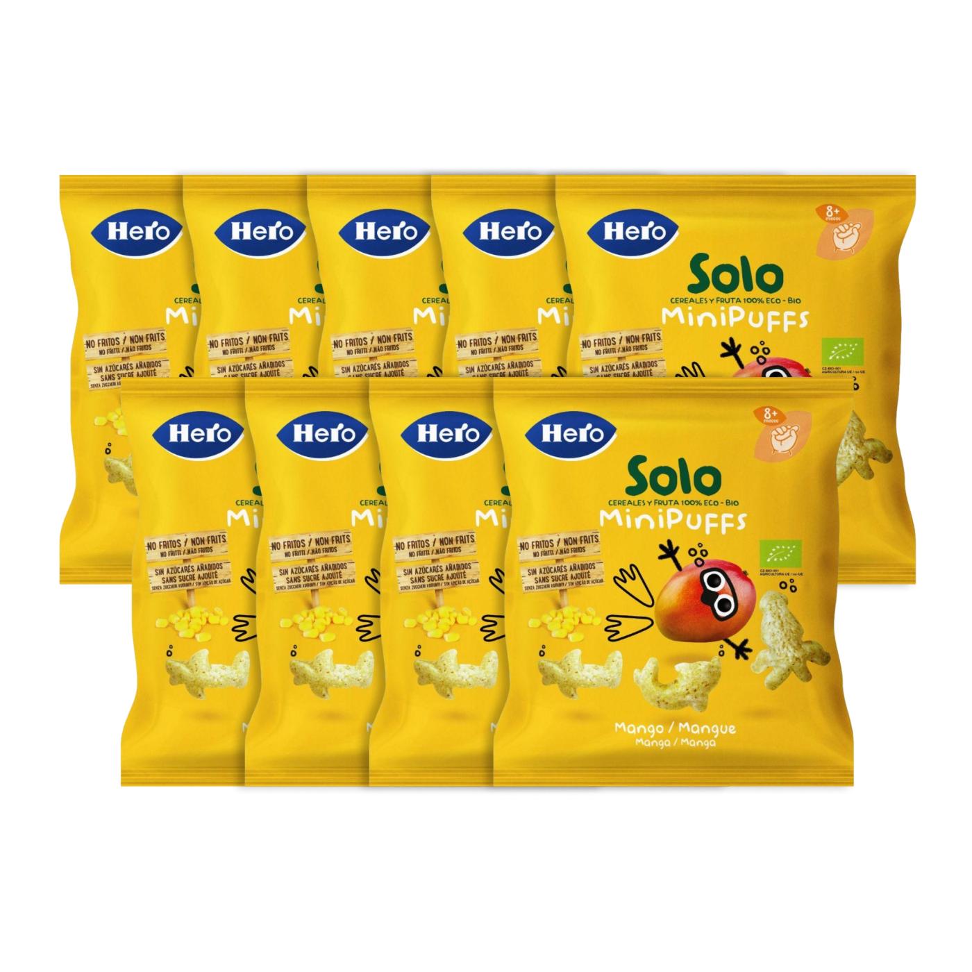 Pack of 9 Organic Mango Snacks 18 g-Hero Solo