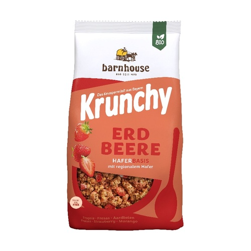Barnhouse krunchy muesli met aardbeien 375 g