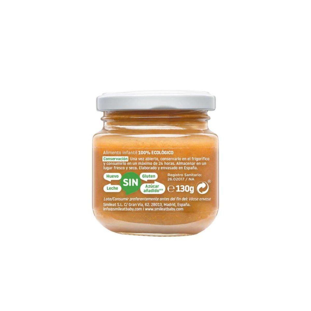 Confezione da 12 vasetti BIO pera e mela +6 mesi Smileat, 130 g