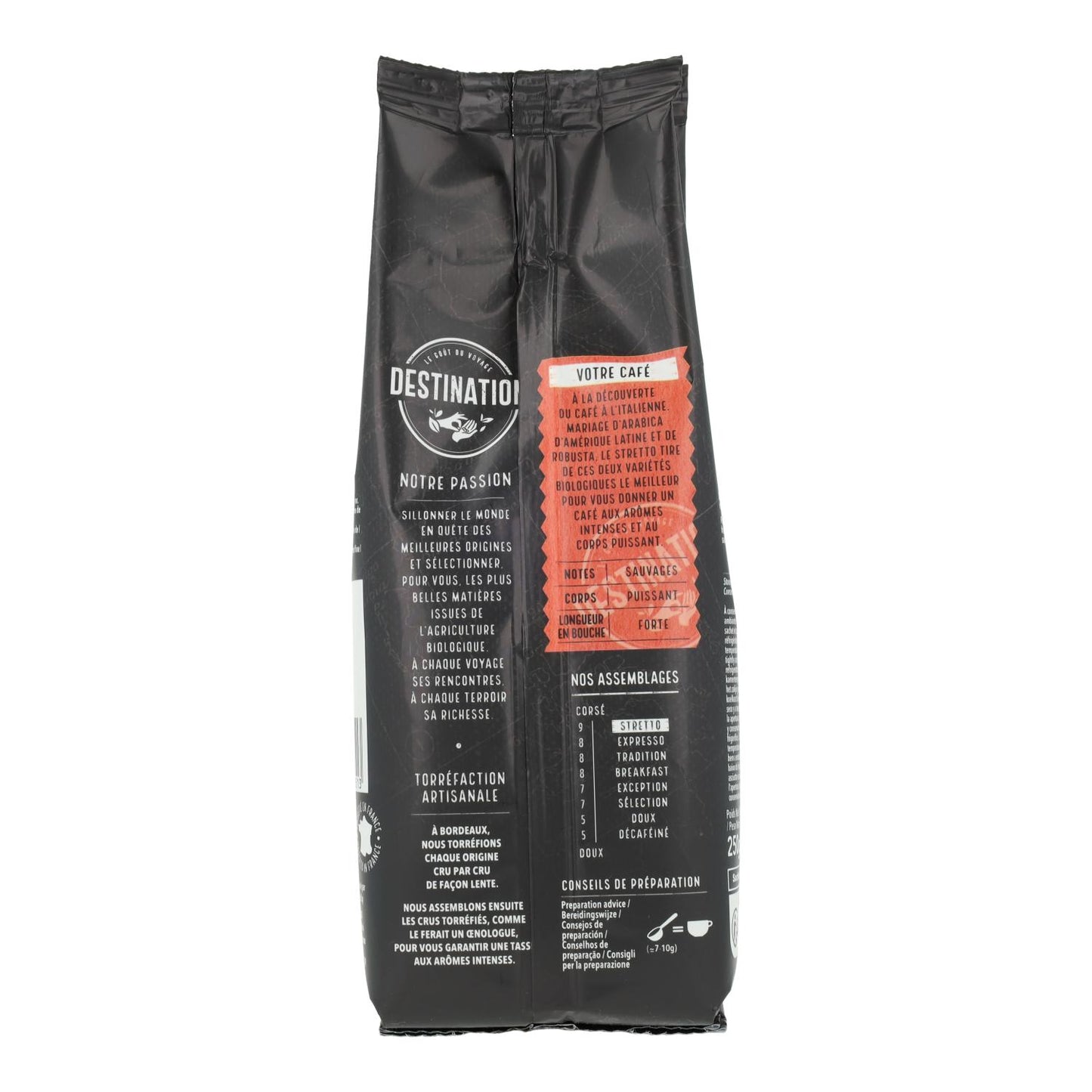Organic Italian Stretto Ground Coffee 250 g