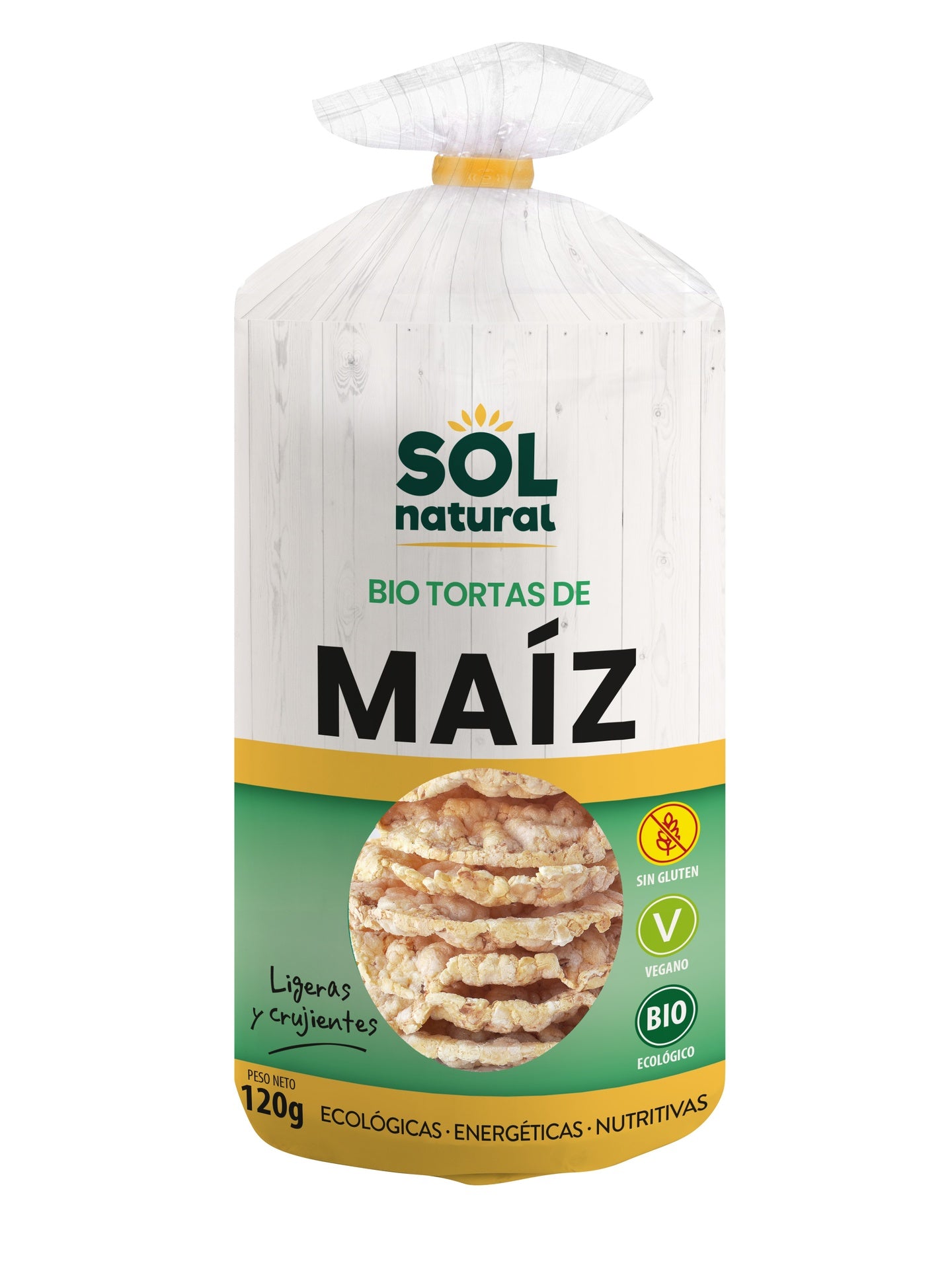 Glutenvrije biologische maïspannenkoeken Sol Natural 120 g