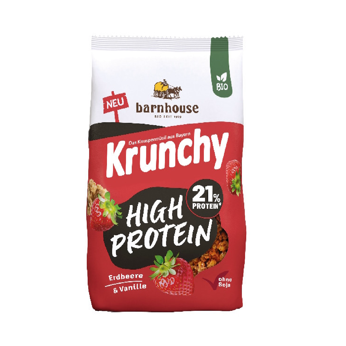 Musli Krunchy Truskawki High Protein Barnhouse 375 g