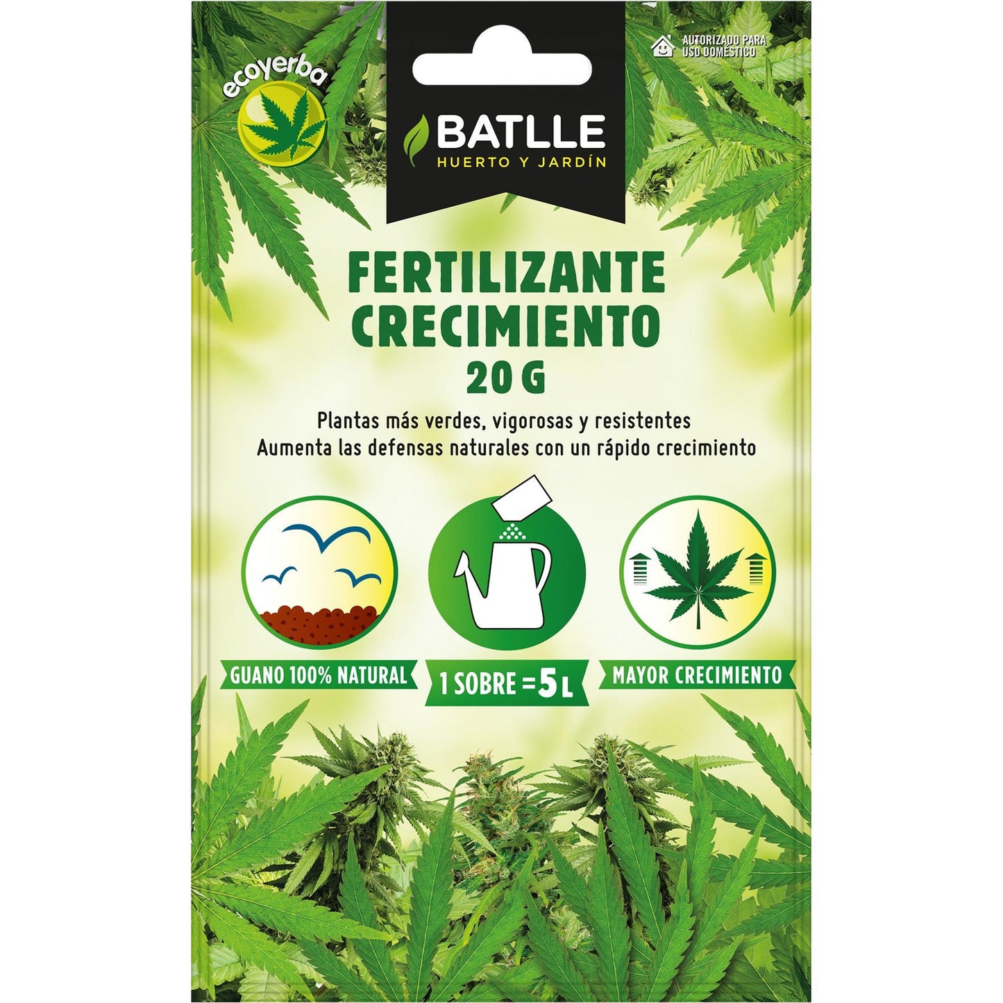 Gödselmedel Ecoyerba Crecimiento sobre för 5 L Batlle