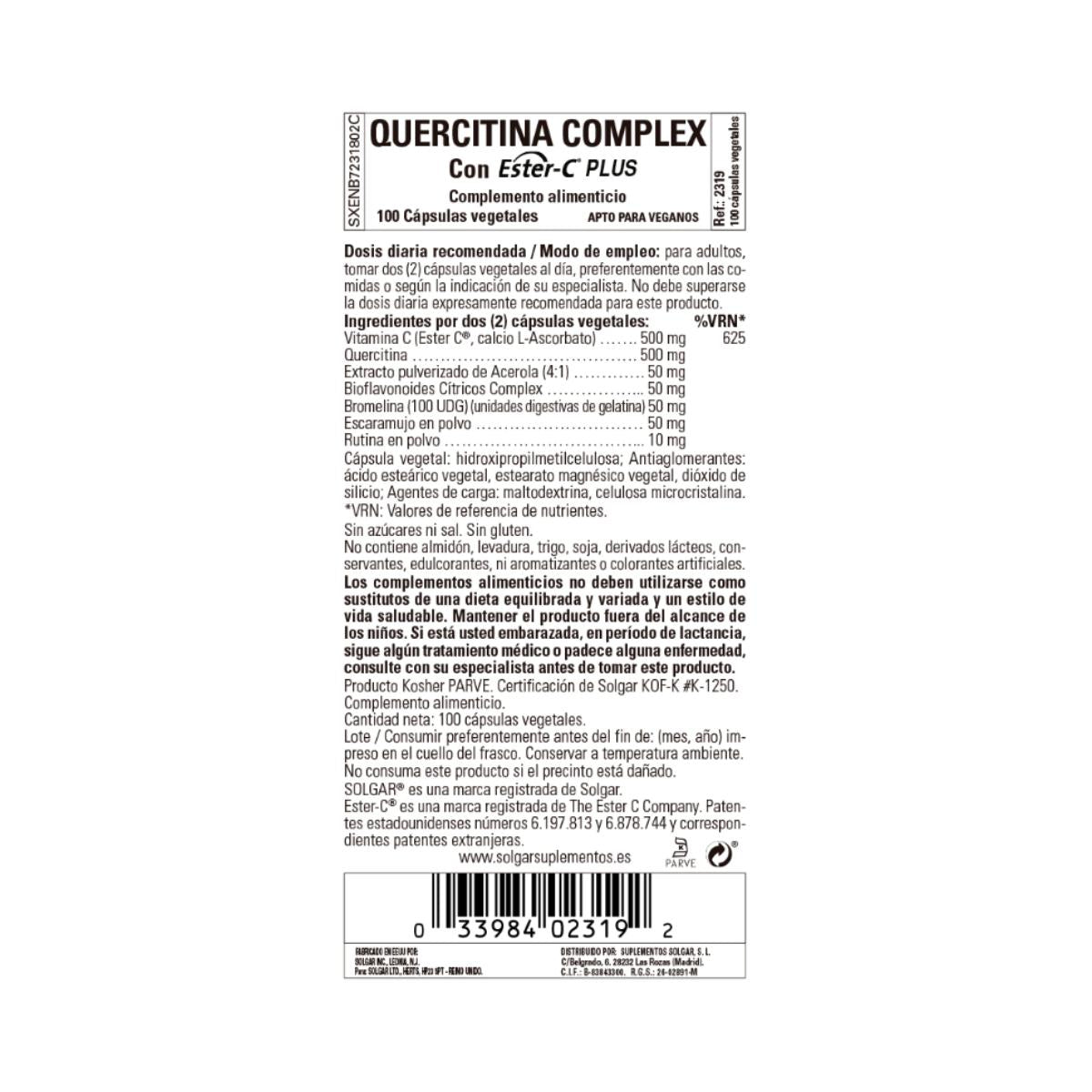 Quercitina Complex 100 cápsulas
