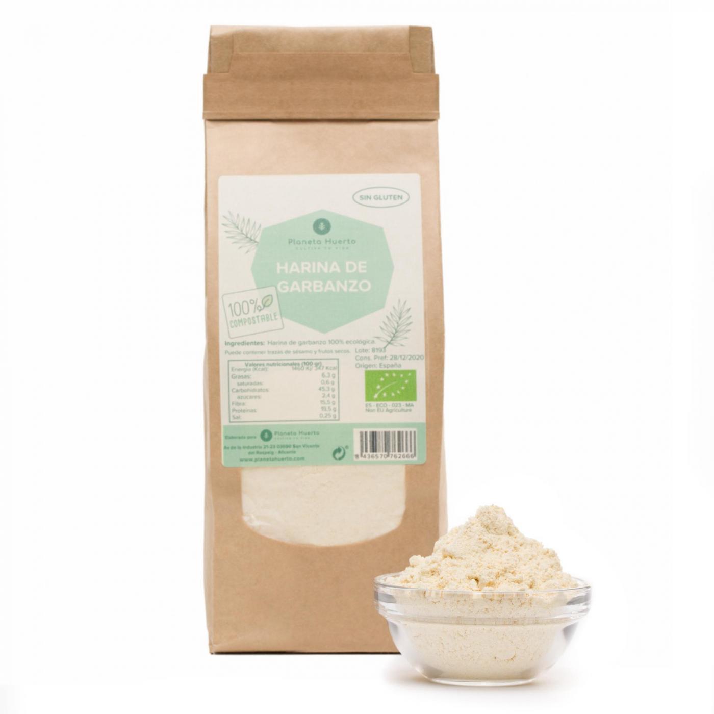 Harina de Garbanzos Sin Gluten ECO Planeta Huerto 1kg