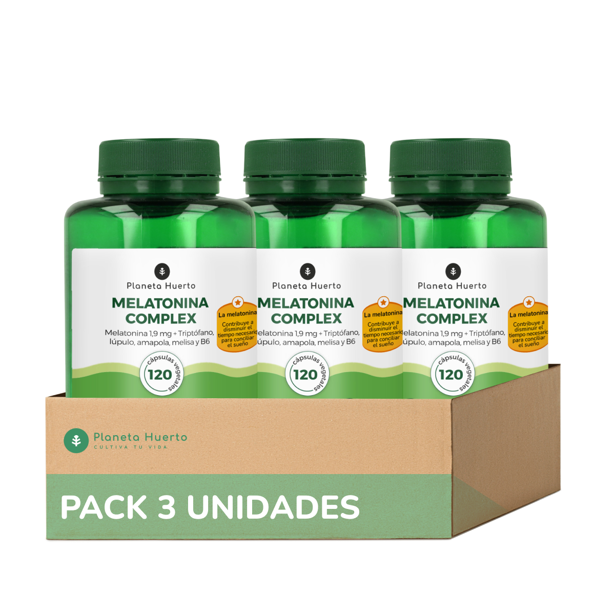 Pakiet 3xMelatonina complex Planeta Huerto 120 kaps