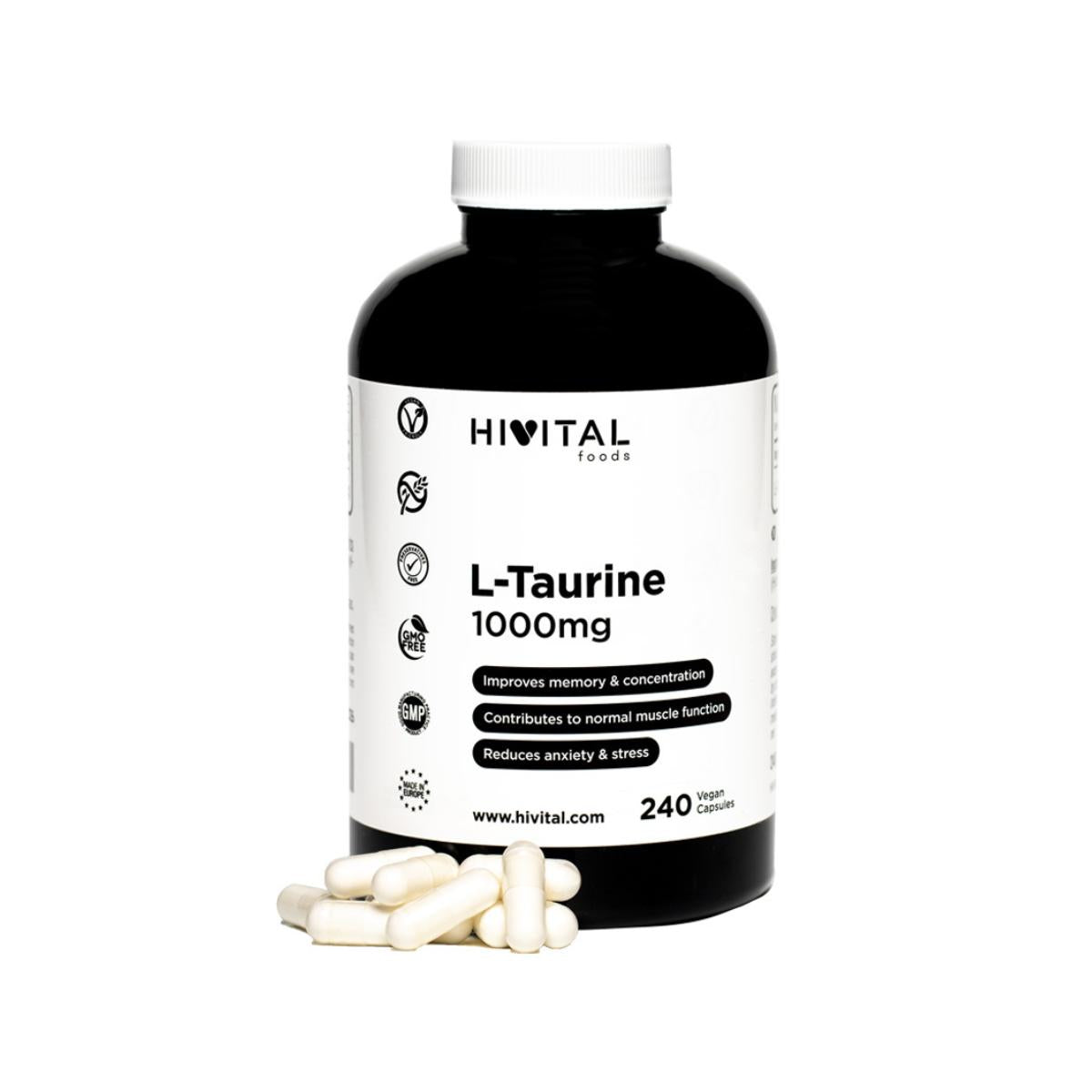 Hivital L-Taurine 240 capsules