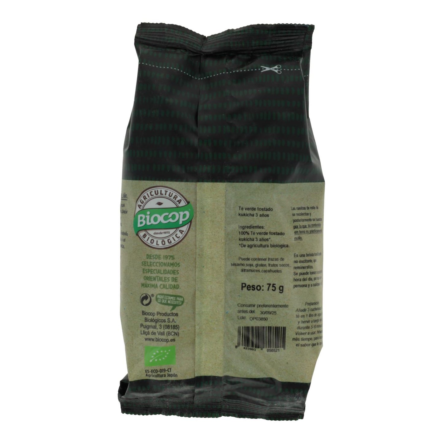 Tè verde tostato Kukicha 3 anni Biocop, 75 g