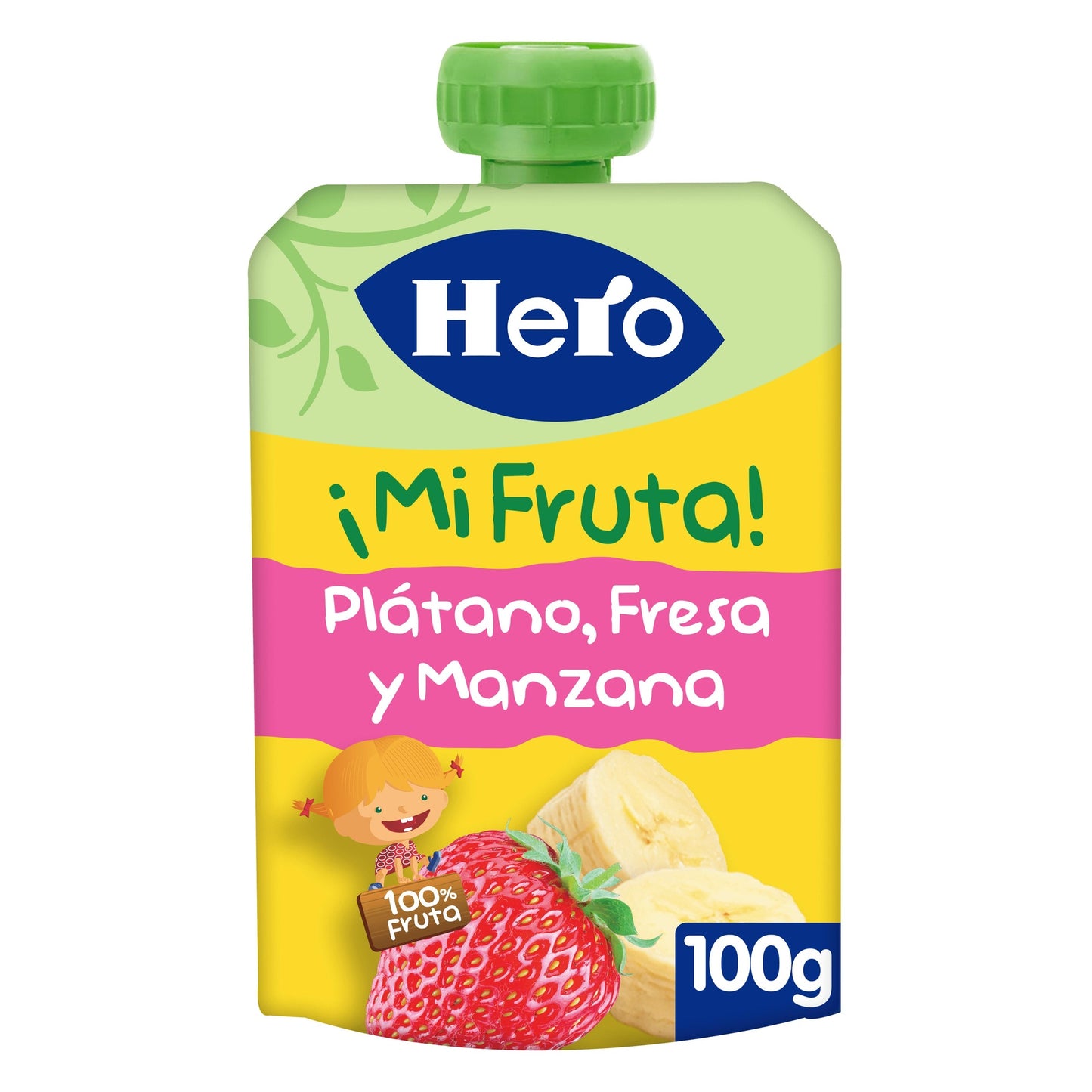 7-pack Hero banan- och jordgubbsyoghurt 100 g