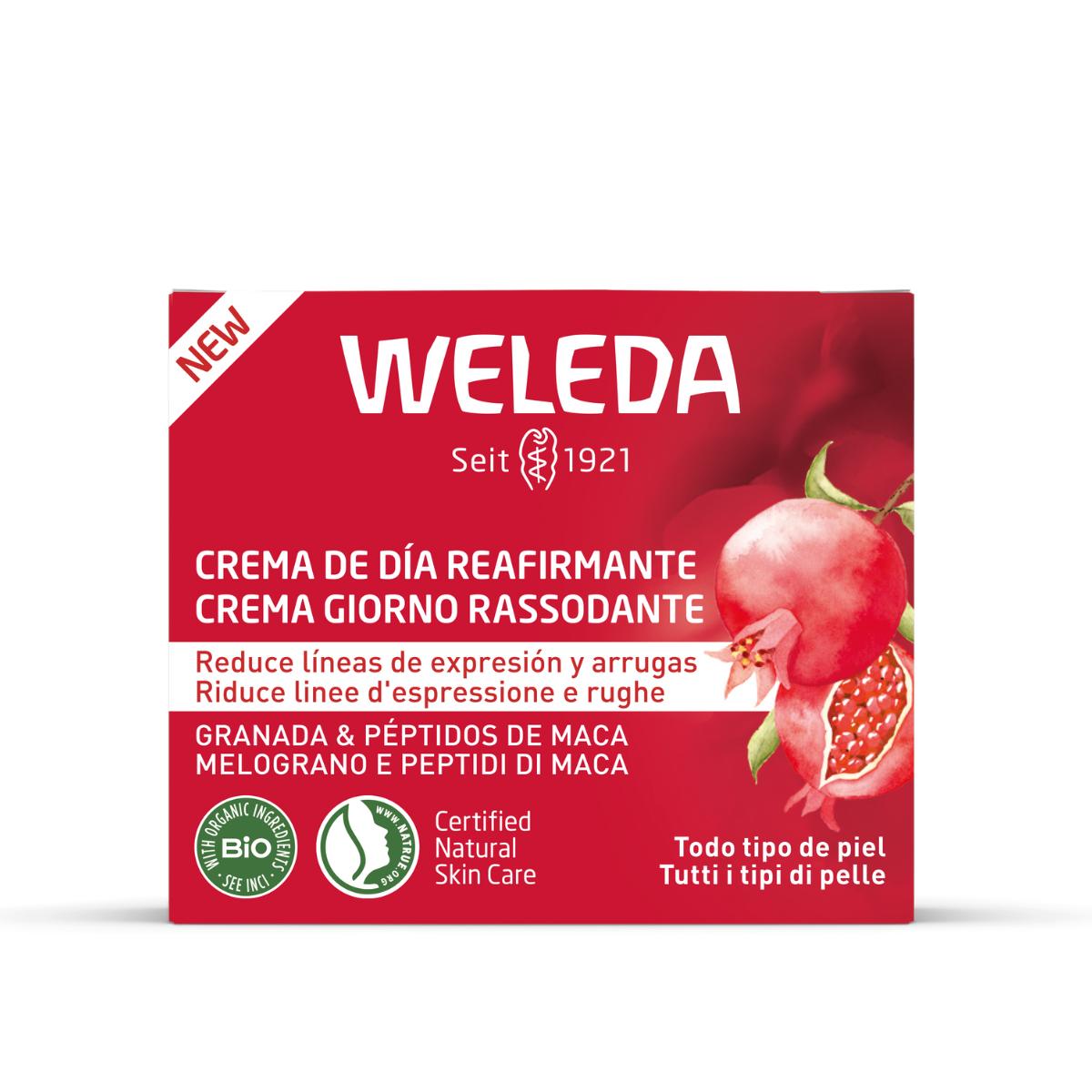 Zestaw 2x Krem na dzień ujędrniający z granatem i peptydami maca Weleda 40 ml