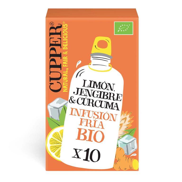 Herbata mrożona z cytryną, imbirem i kurkumą Bio Cupper 10 torebek