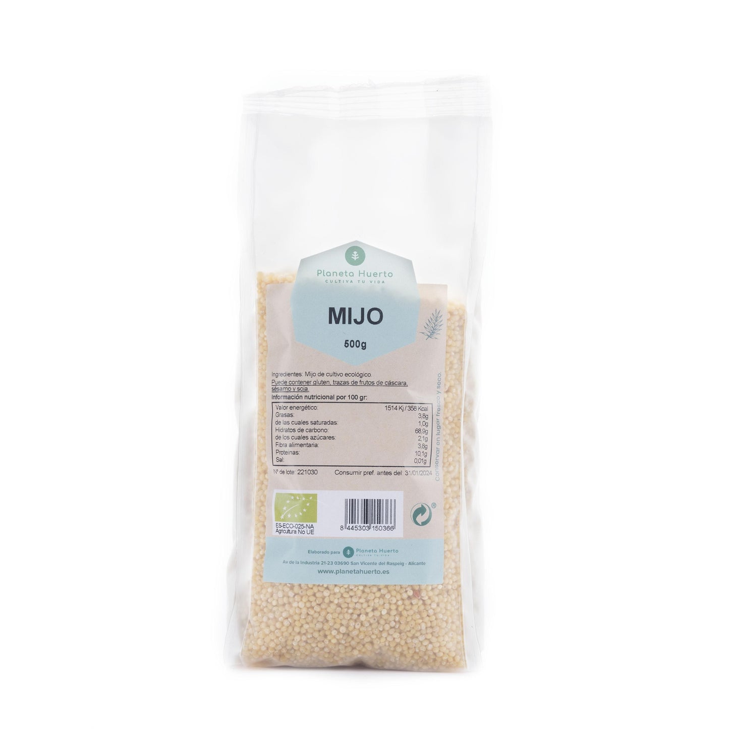 Gepelde gierst ECO Planeta Huerto 500 g
