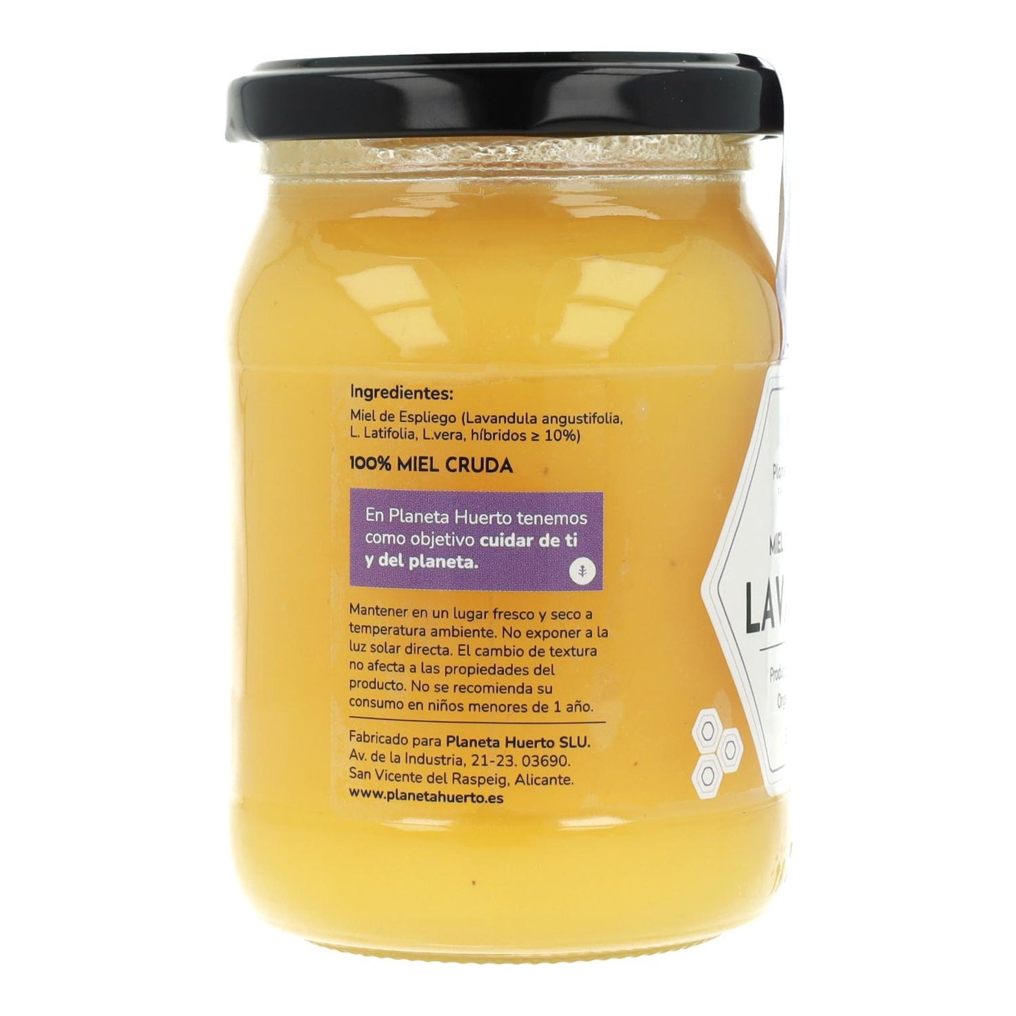 Rå lavendelhonung Planeta Huerto 500 g
