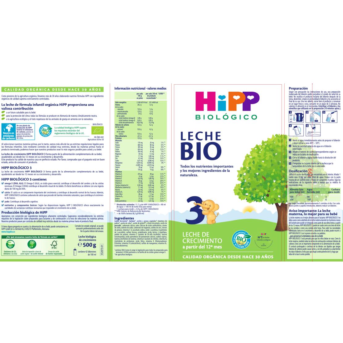 HiPP Organic Follow-on Milk +12 months 500g