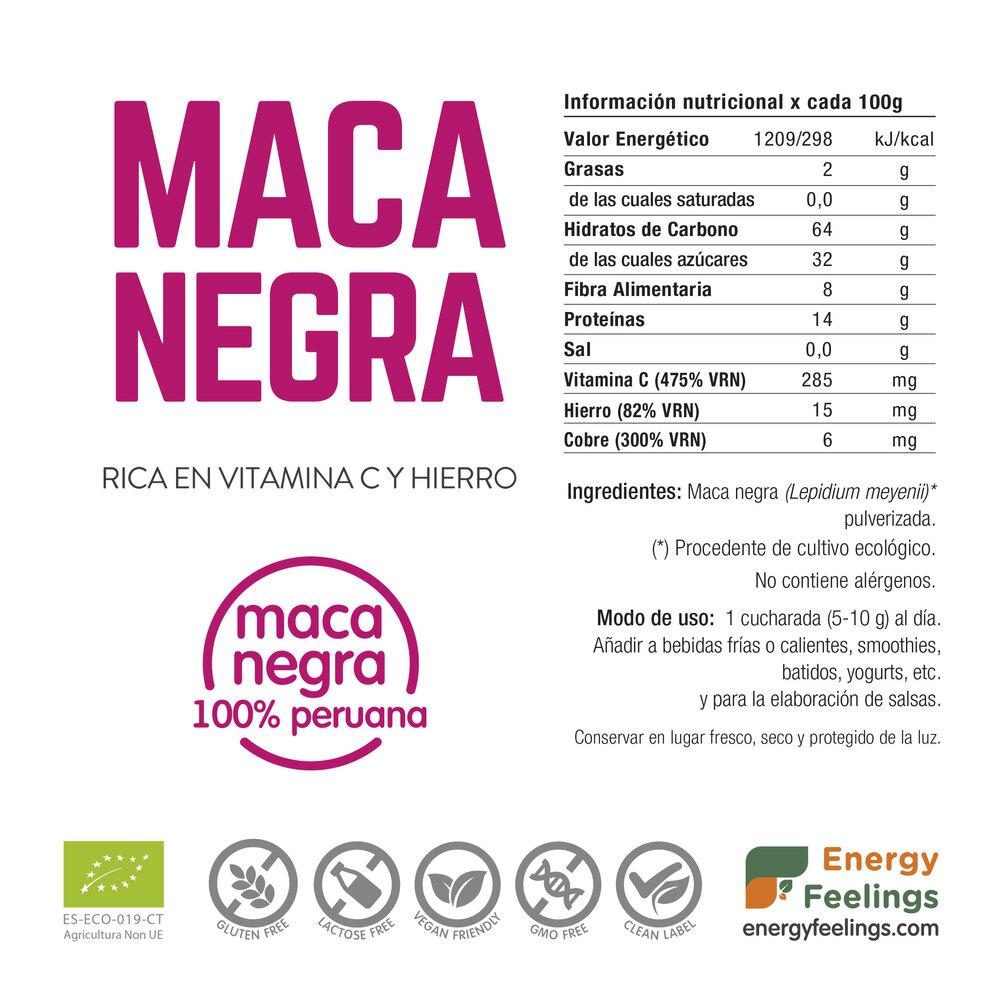 Czarny maca ECO w proszku Energy Feelings 200 g