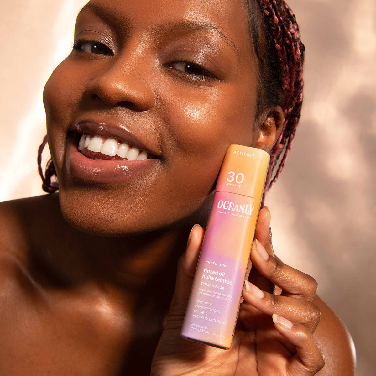 Oceanly - Olejek do twarzy z filtrem przeciwsłonecznym PHYTO-SUN - Z kolorem - FSPF 30, Attitude, 30 g