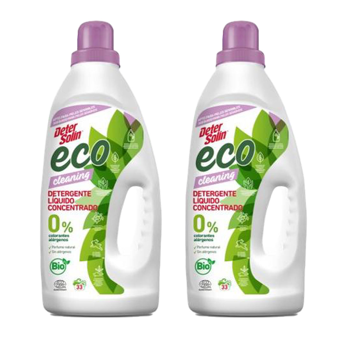 2er-Pack konzentriertes Flüssigwaschmittel Detersolin Mimidu ECO 33D