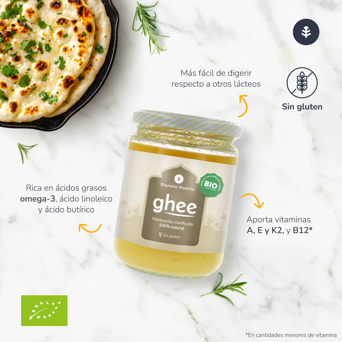 Ghee clarified butter ECO Planeta Huerto 350 gr