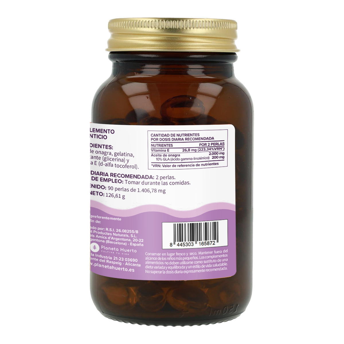 Nachtkerzenöl 1000 mg Planeta Huerto 90 Perlen