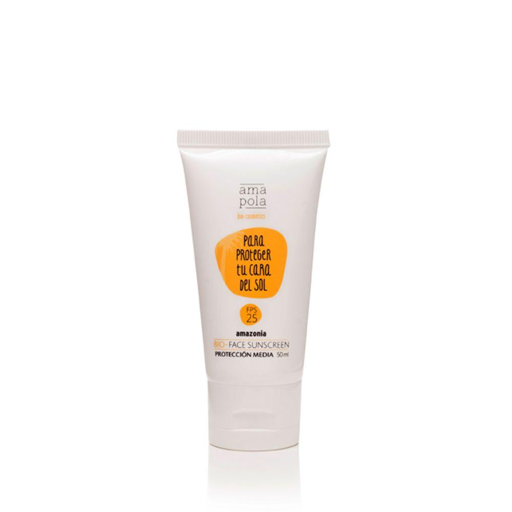 Solskyddscreme för ansiktet SPF 25 Amazonia Amapola 50 ml