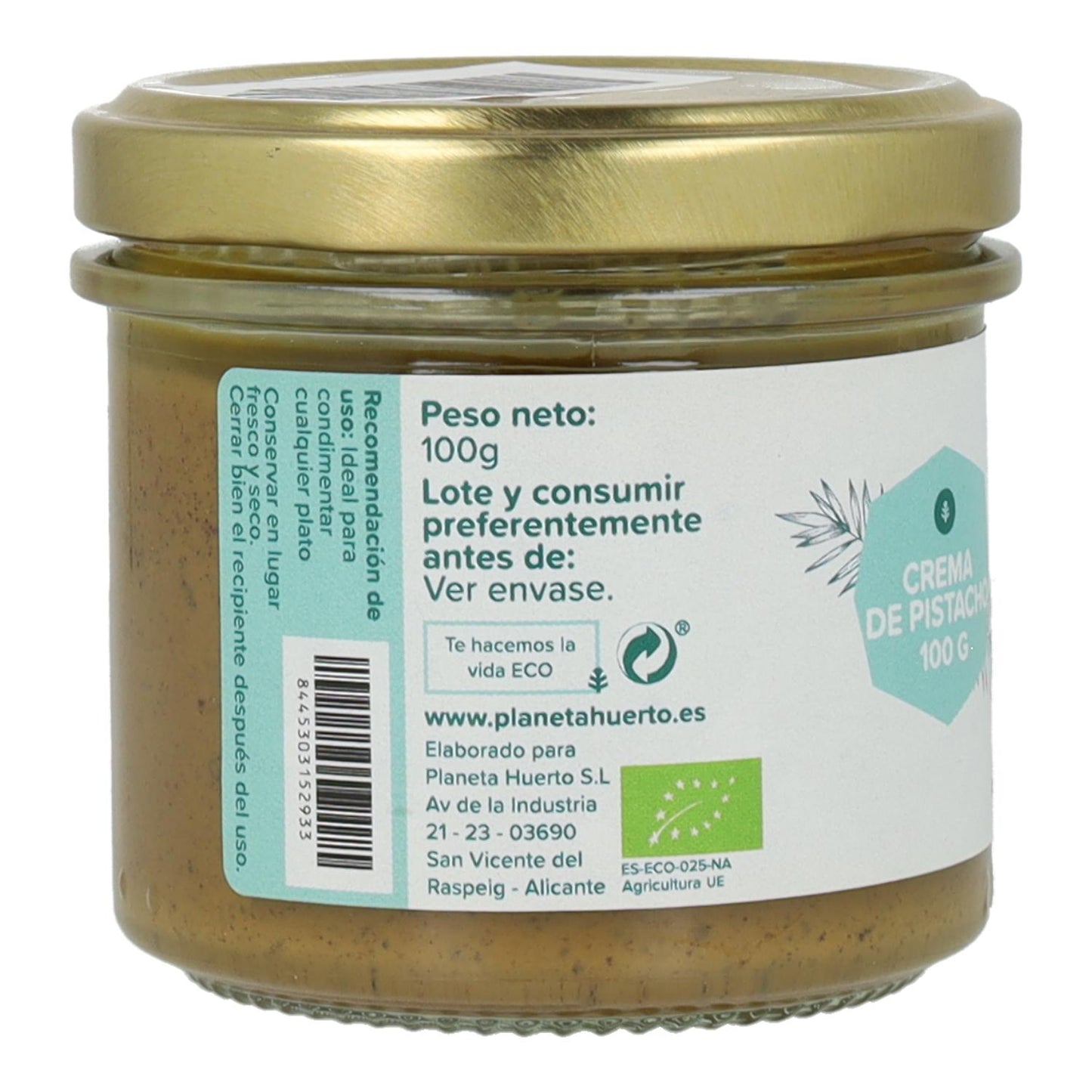 100% ECO Pistaschgrädde Planeta Huerto 100 g