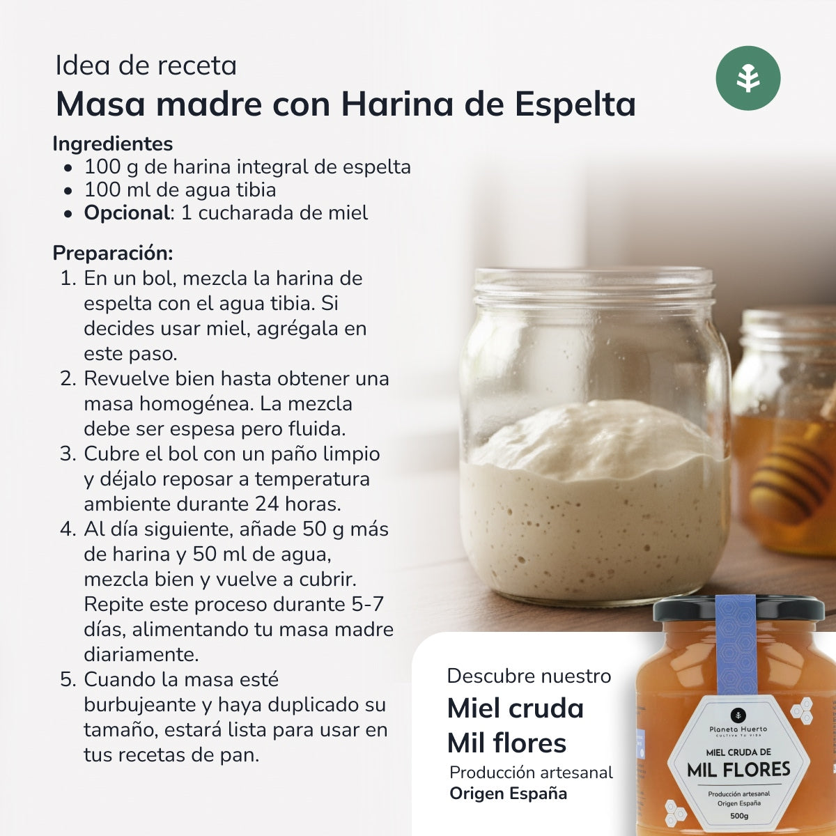 Volkoren speltmeel Eco Planeta Huerto 800 g