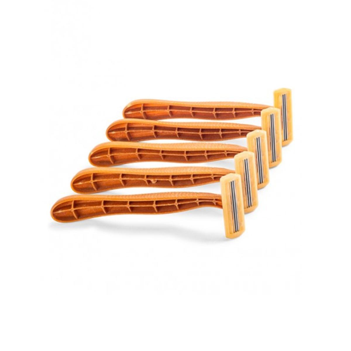 Rasoir 99 % sans plastique. 5 unités