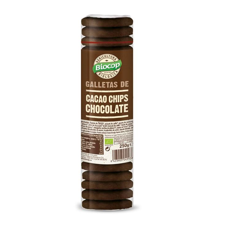 Galletas de Cacao con Chips de Chocolate Bio Biocop 250 g