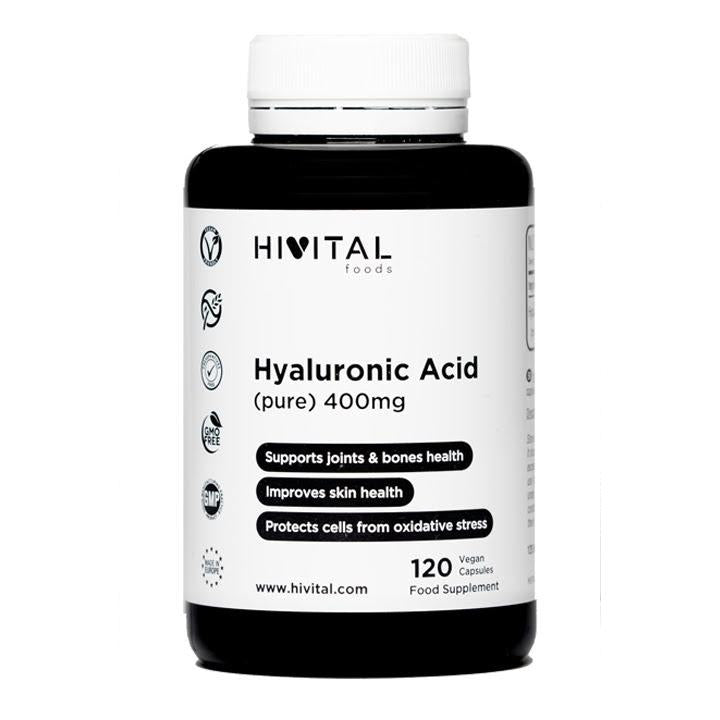 Hivital puur hyaluronzuur 400 mg 120 veganistische capsules - antirimpel Antirimpel