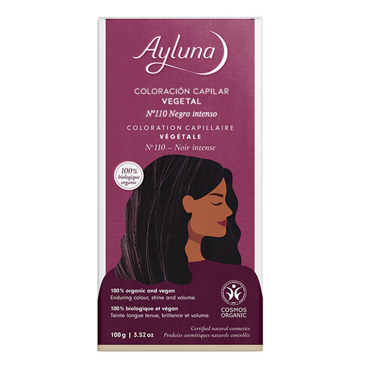 Vegetabiliskt färgämne 110 Intensivt svart Ayluna, AYLUNA, 100 g