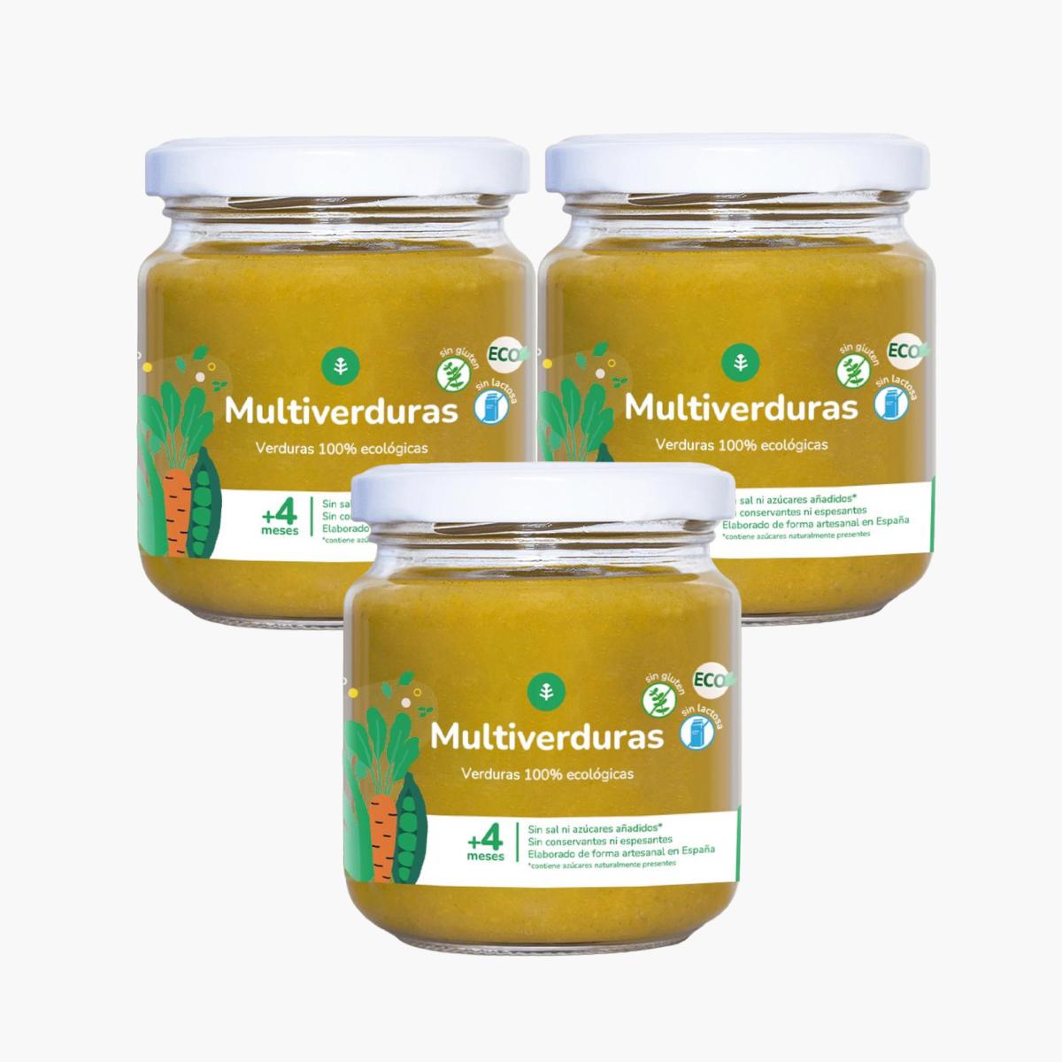 Pack 3x Organic Multi-vegetable Organic Garden Planet 180 g