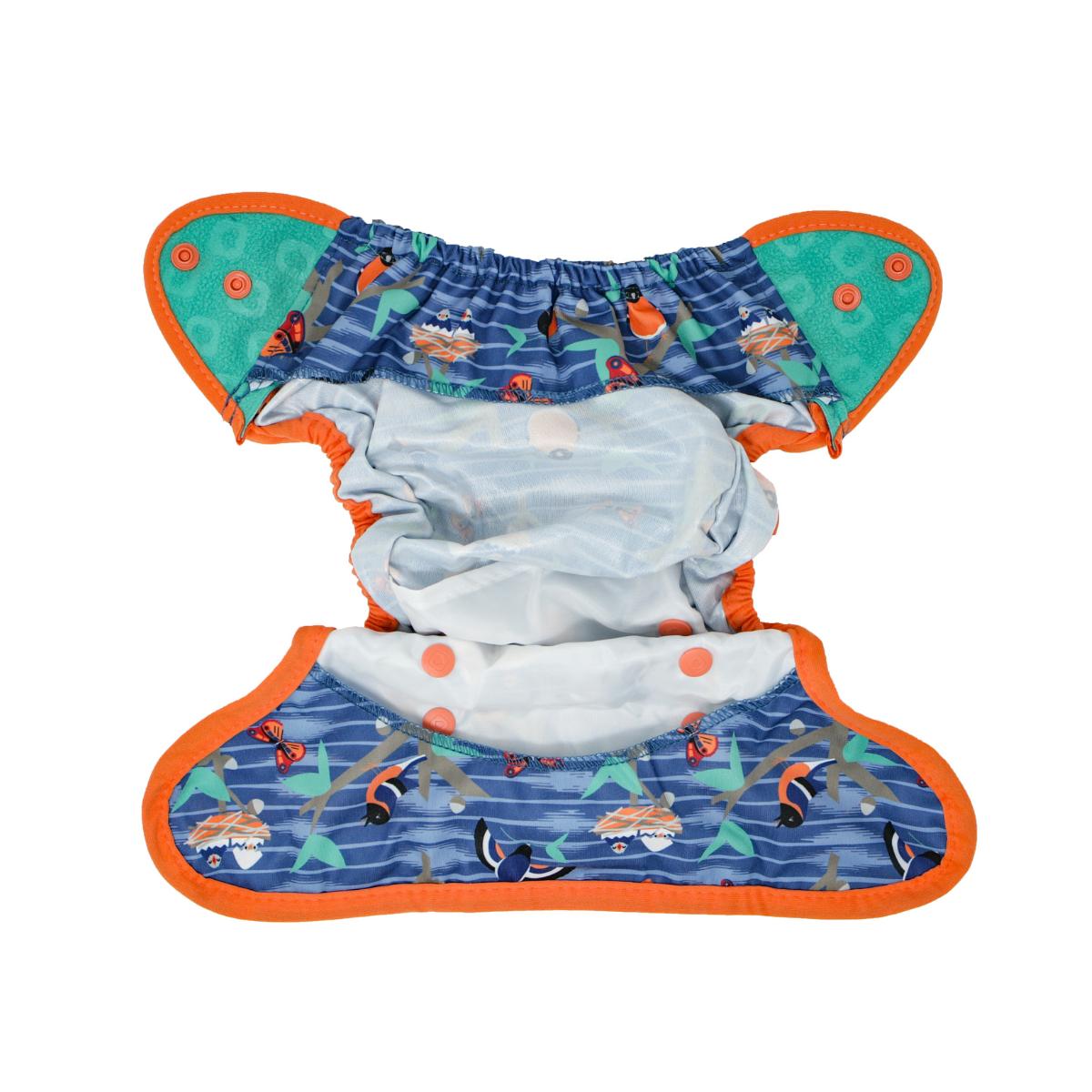 Pop-in Round the Garden-overtrek met drukknopen