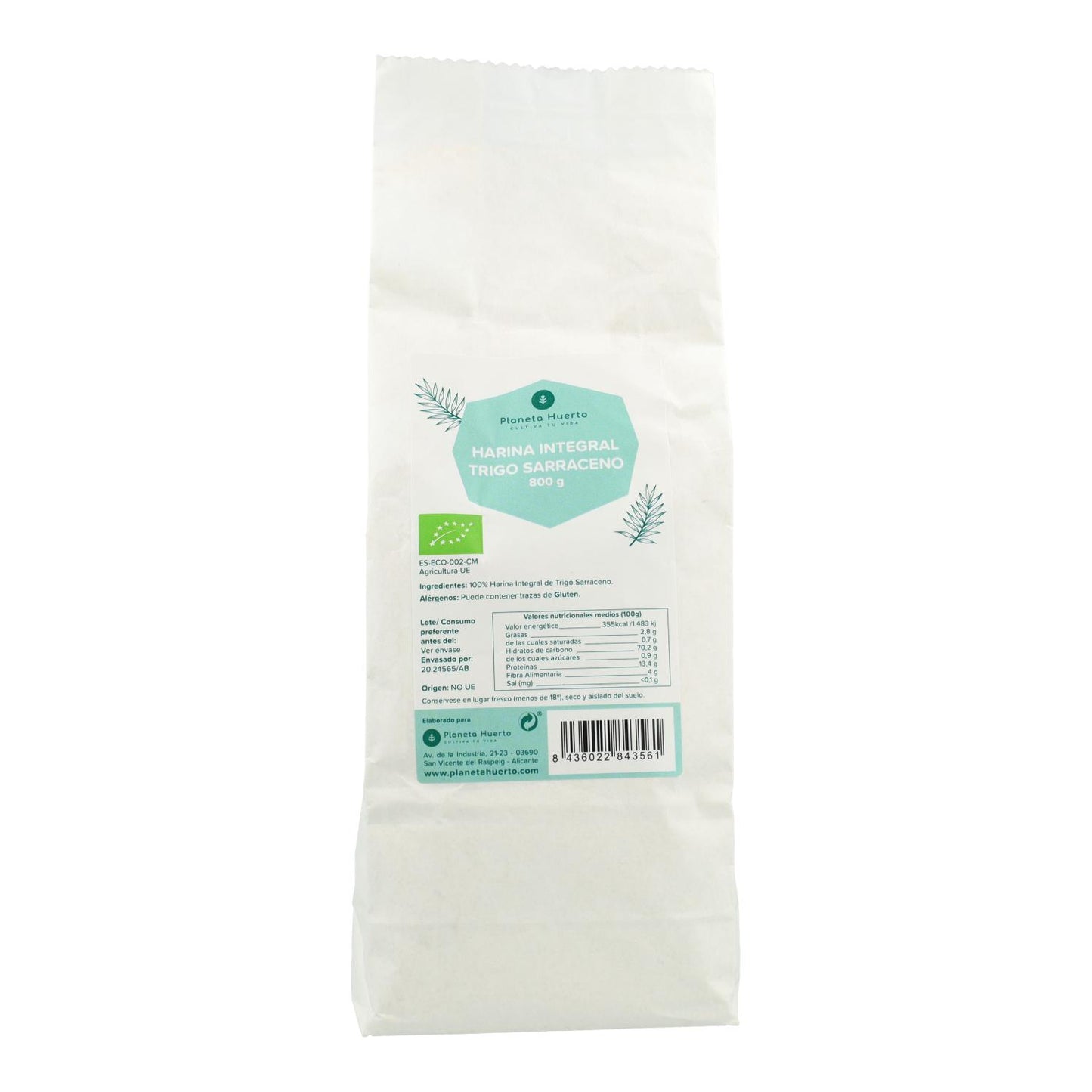 Harina Integral Trigo Sarraceno Eco Planeta Huerto 800 g