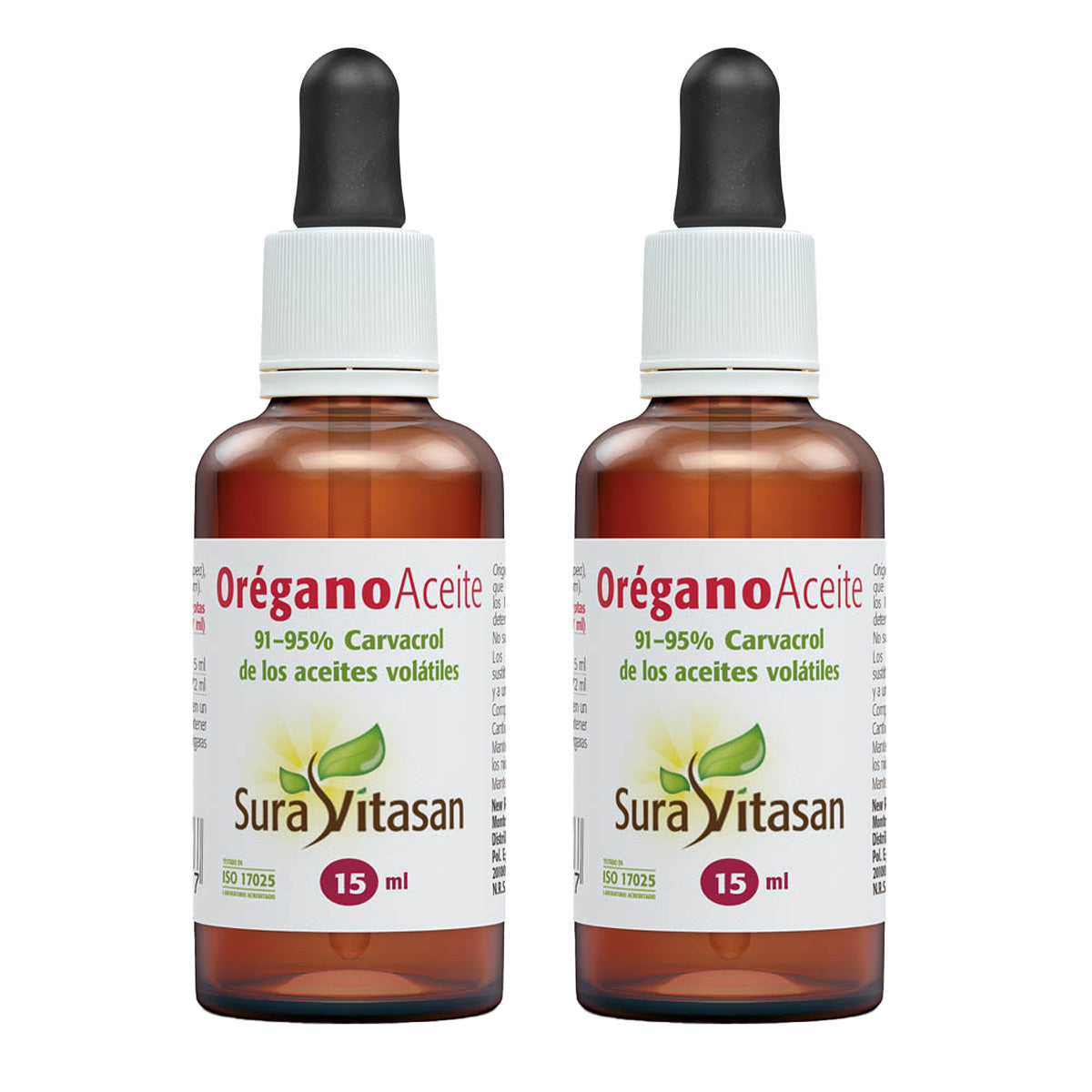 2-pack vild oreganoolja, Sura Vitasan, 15 ml