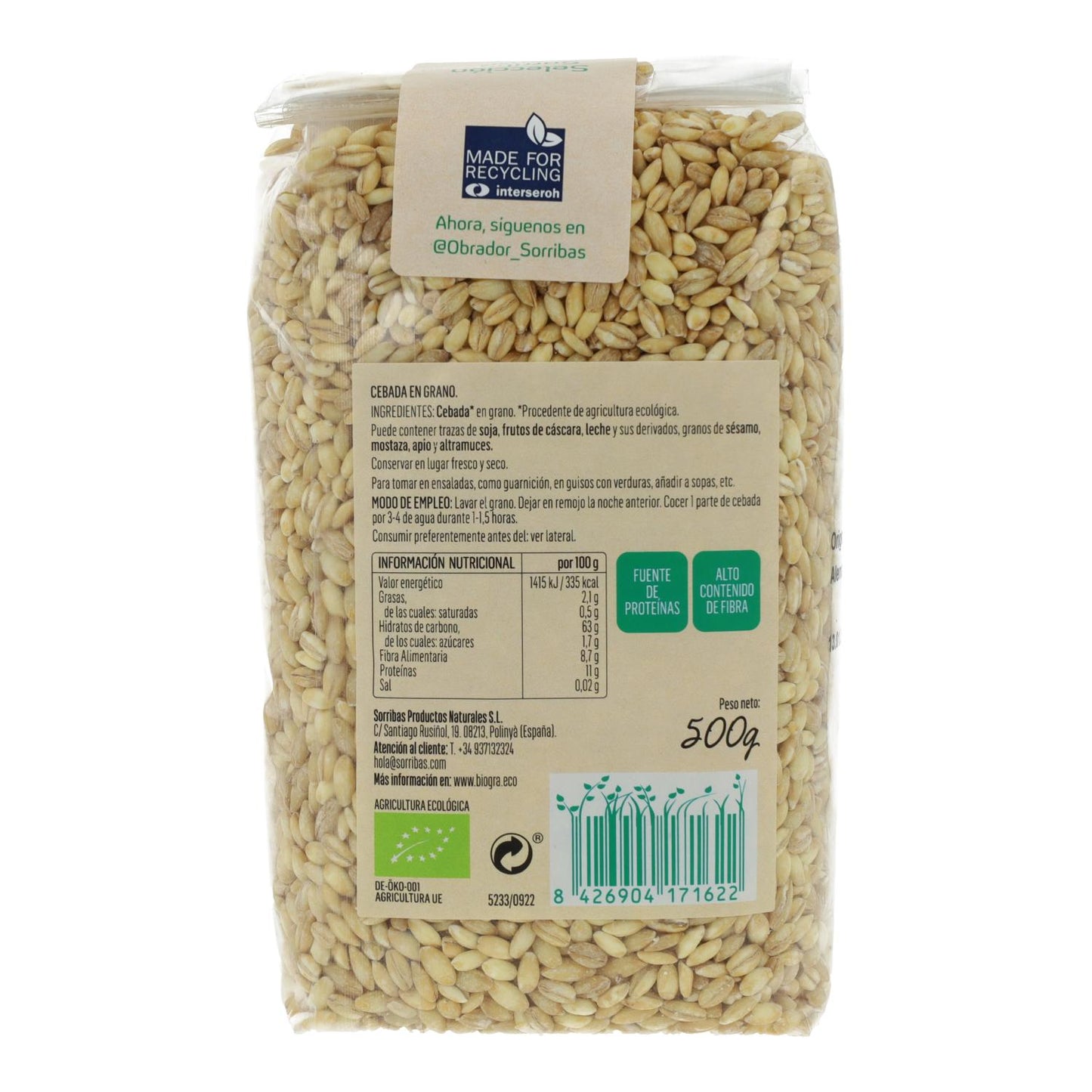 Orge en grains Biográ, 500 g