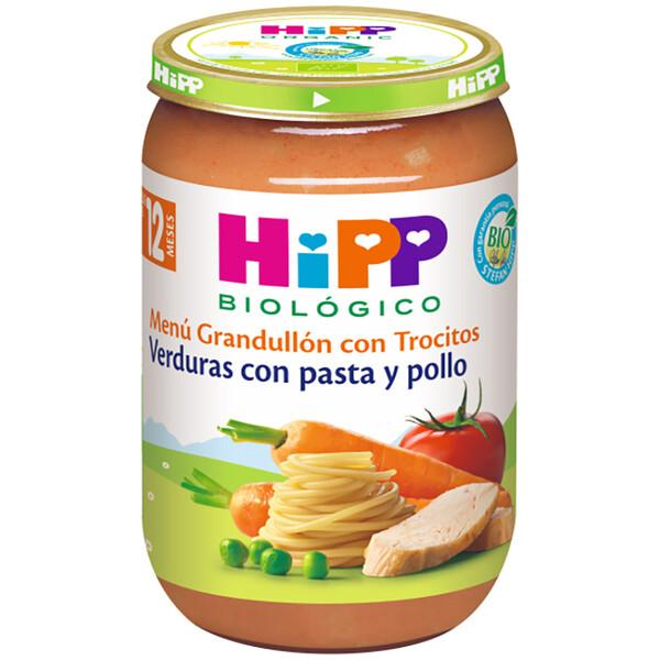 Pack of 3 jars of organic vegetables with pasta and chicken +12 months HiPP 220 g